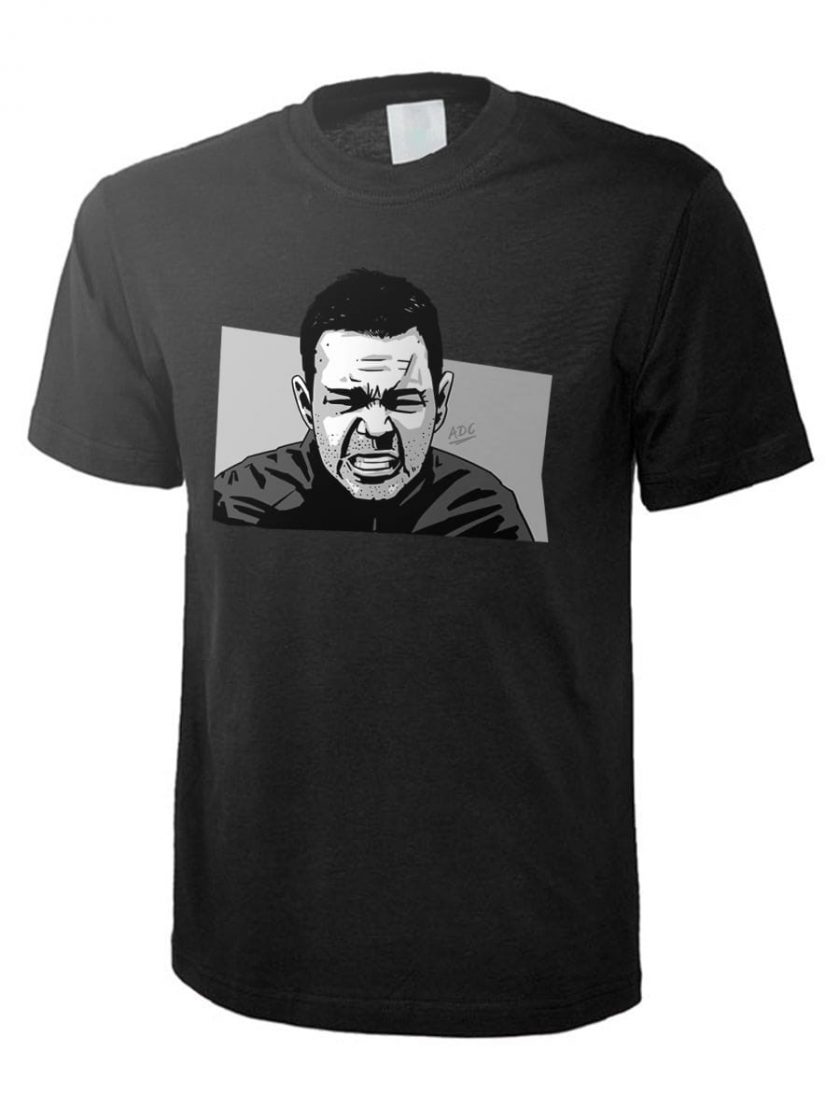 Tommy Johnson Hand-Drawn T-Shirt - Football Factory Away Days Classic - Image 3