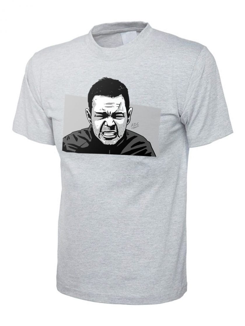 Tommy Johnson Hand-Drawn T-Shirt - Football Factory Away Days Classic - Image 2