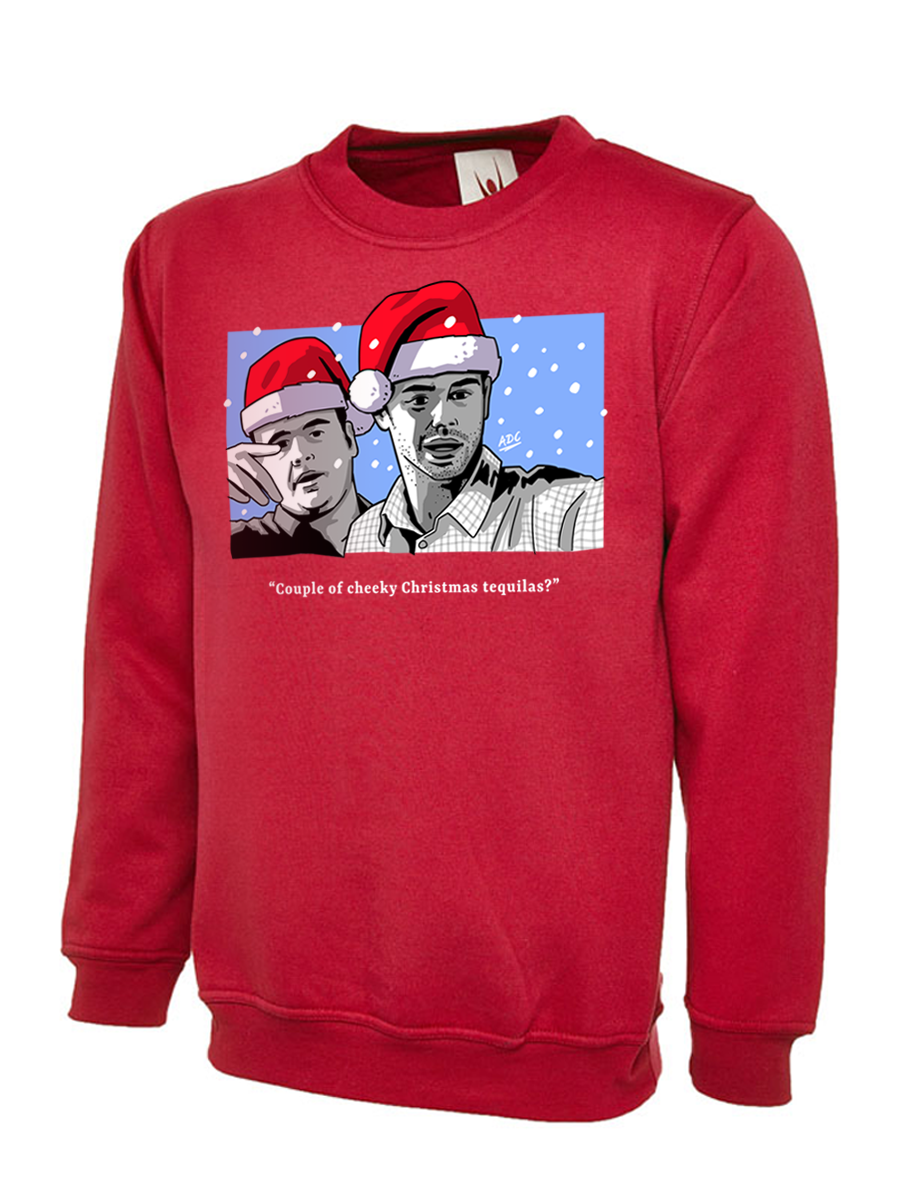 Festive Christmas Jumper - "Couple of Cheeky Christmas Tequilas?" Slogan Sweatshirt - Image 3