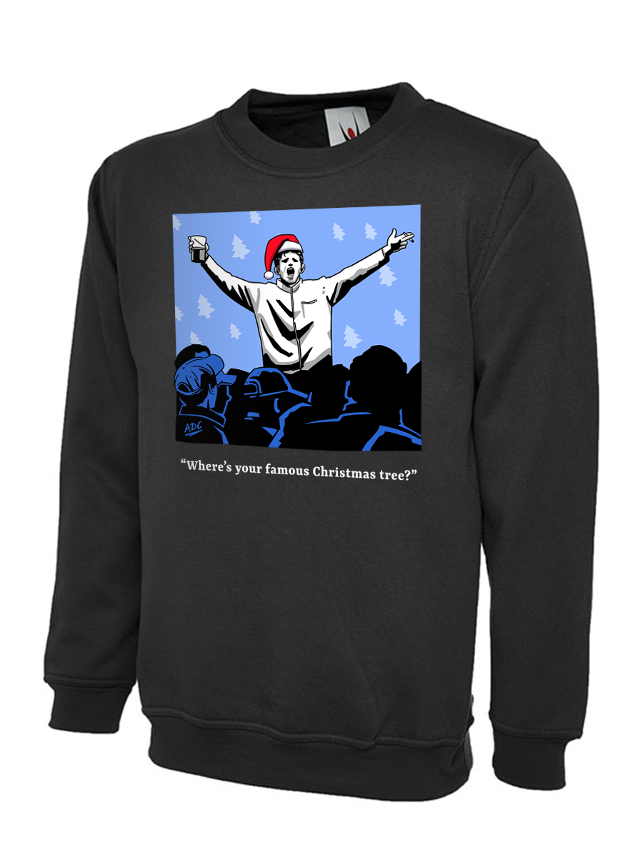 Festive Christmas Jumper - "Where's Your Famous Christmas Tree?" Slogan Sweatshirt - Image 2