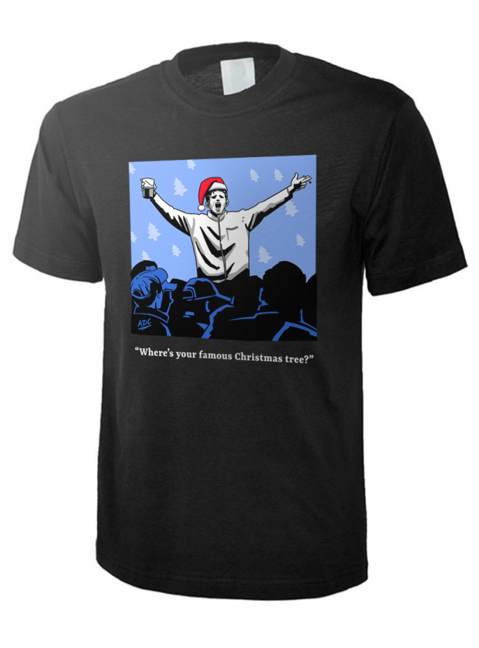 Bovver Where’s your famous GSE (Christmas tree) – Green Street T-Shirt.