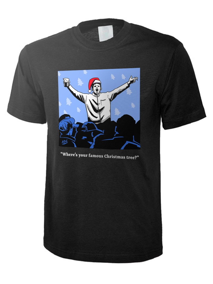 Bovver Where’s your famous GSE (Christmas tree) – Green Street T-Shirt.