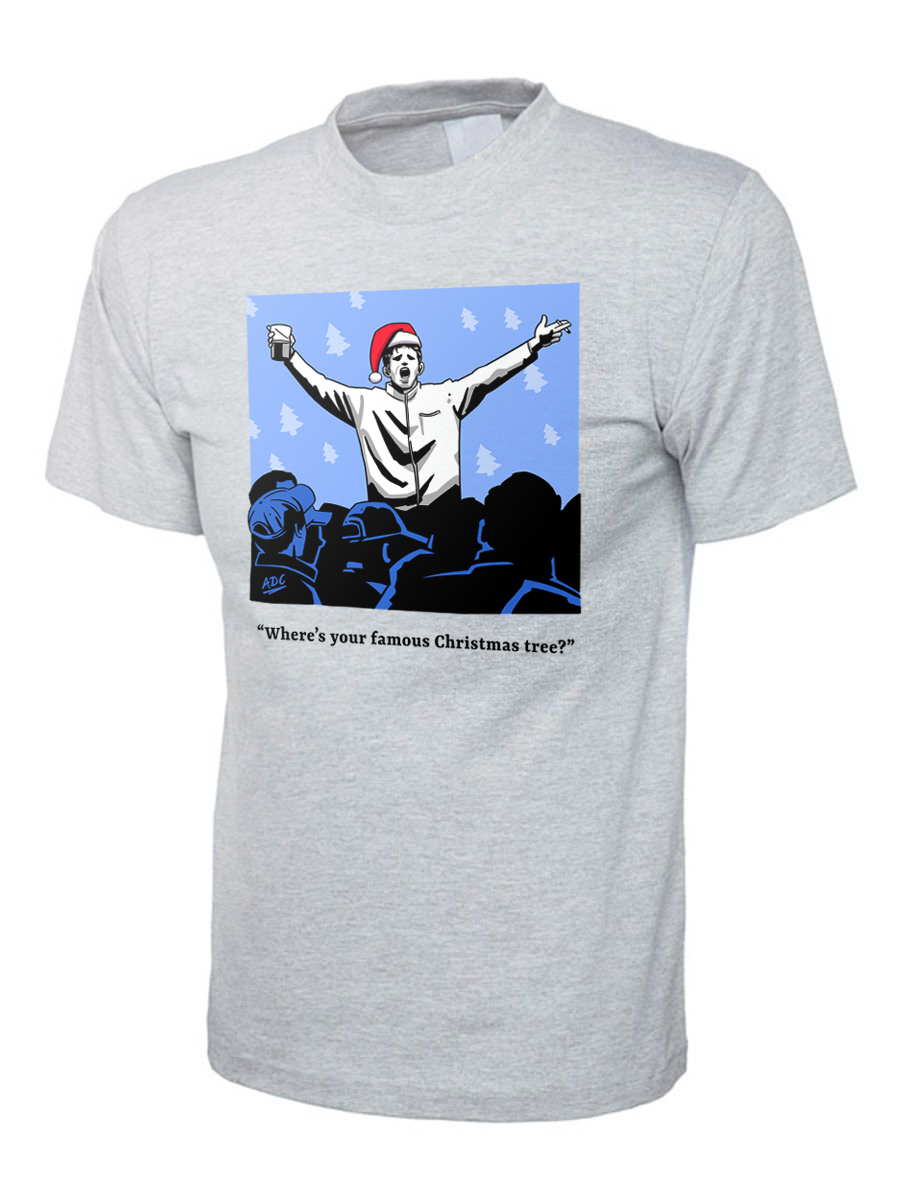 Bovver Where’s your famous GSE (Christmas tree) – Green Street T-Shirt. - Image 2